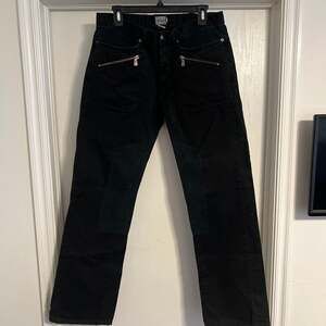 Calvin Klein Vintage Zip Pocket Slim Fit Black Trousers 32 x 32